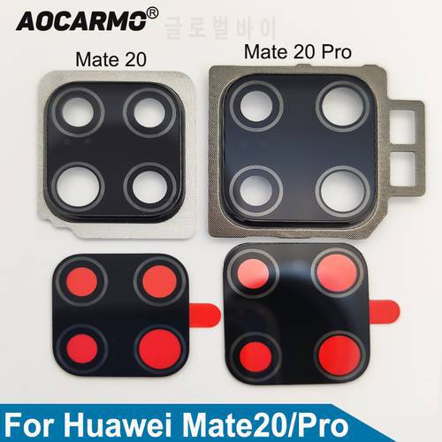 Aocarmo Rear Back Camera Lens Glass Ring Cover With Adhesive Sticker Frame Replacement Part For Huawei Mate 20 / Mate 20 Pro