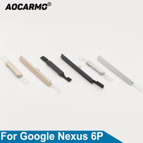 Aocarmo Power On/Off Switch Volume Button Side Keys For Huawei For Google Nexus 6P H1511 H1512