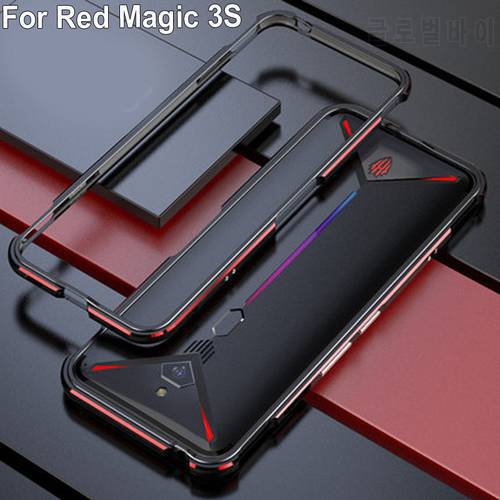 Black Red Anti-fall Metal Frame PC hard Back cover For ZTE Nubia Red Magic 3S NX629J case Aluminum Alloy coque Redmagic3s Metal
