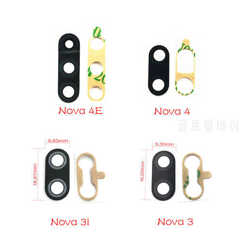Back Rear Camera Glass Len Cover With Glue Adhesive For Huawei Nova 3 3i 4 4e 4E 5T 5 5i 5T 5Z 6 8 Se 7 8 Pro Replacement Parts