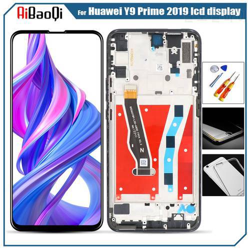 For Huawei Y9 Prime 2019/P Smart Z LCD Display STK-LX1 Touch Screen Digitizer Assembly parts+tools