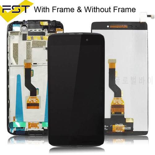 4.7&39&39For Alcatel One Touch Idol 3 OT6039 6039 6039A 6039K 6039Y LCD Display Touch Screen Digitizer Assembly With Frame