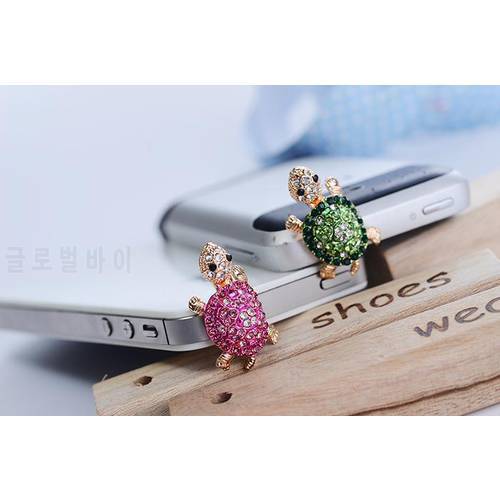 Fashion Style 3.5mm Cute Turtle Shape Design Mobile Phone Ear Cap Dust Plug For Iphone For Samsung Dust Plug