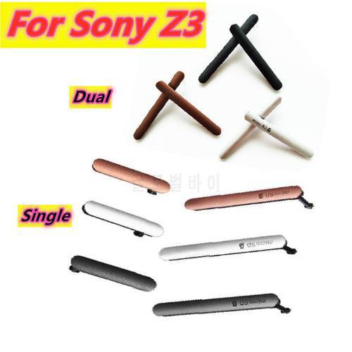For Sony Xperia Z3 Dual D6633 D6683 Single D6603 NEW Charger usb Cover Charger Port Dust Plug Cover + SIM Card Port Slot Cover