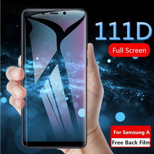 Full Screen protector glass on samsung A6 A7 A8 A9 2018 tempered glass for Samsung galaxy A30 A50 A70 A8 Plus protective glass