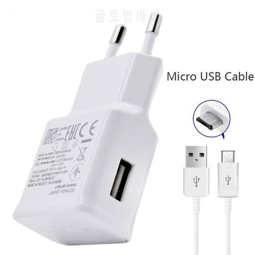 For Samsung Galaxy A10 S4 S6 S7 Edge J8 J6 J4 A2 Core J3 2016 J5 J7 2017 Phone Charger Travel Adapter 1m Micro usb Charge Cable