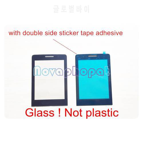 Novaphopat New Black Glass Screen For Philips E570 E571 Glass lens Panel Replacement (not touch screen Sensor)+tracking