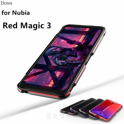 Case For Nubia Red Magic 3 Luxury Deluxe Ultra Thin aluminum Bumper For ZTE Nubia Red Magic 3 3s + 2 Film (1 Front +1 Rear)