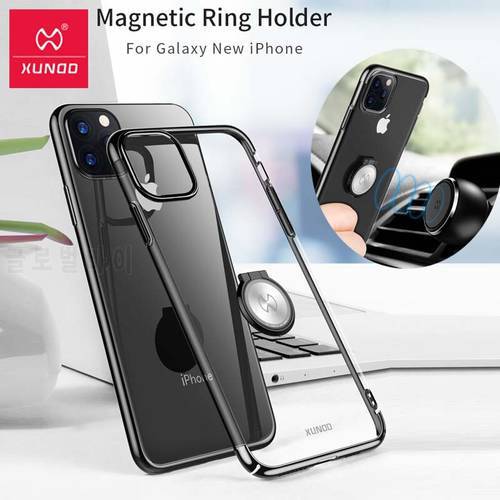 For iPhone 11 Pro Max 2019 Phone Case Xundd Luxury Clear Hard PC Cover For iPhone 11 Pro 5.8 / 6.1 Case Coque With Ring Holder
