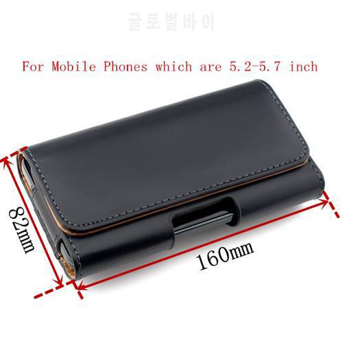 Genuine Leather Case For Xiaomi Redmi Note 7 8 Pro Belt Clip Holster For 5.2-5.7 Mobile Phone Pouch Cover For iPhone 6 Plus <
