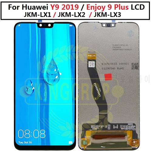 Y9 2019 DIsplay+Touch Screen Digitizer Assembly for Huawei Y9 2019 LCD with frame for huawei JKM-LX1 JKM-LX2 JKM-LX3 display