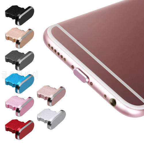1PC Colorful Metal Anti Dust Charger Dock Plug Stopper Cover for iPhone X XR Max 8 7 6S Plus 10 10 12pro max Plus Cell Phone