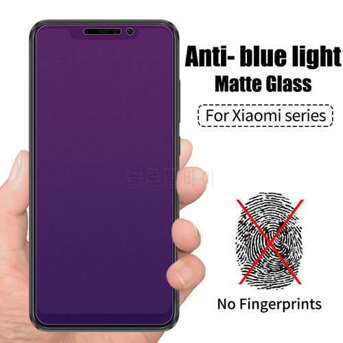 Matte Frosted Anti Purple Light Tempered Glass For Xiaomi Redmi Note 10s 11S 9s Pro 9A 10C F4 Mi 12 11T 9T 10T Poco M3 F3 X3 X4