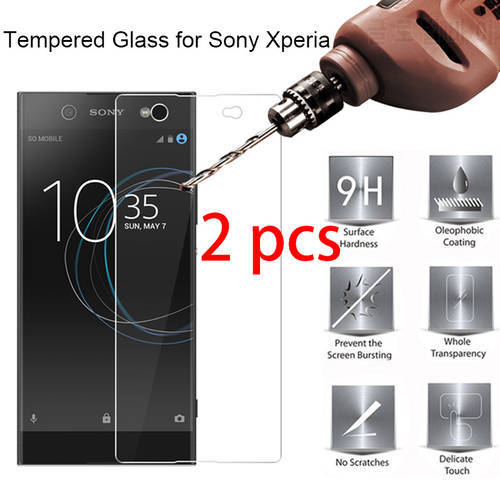 3PCS 9H Screen Protector For Sony Xperia 5 10 II Plus XA1 Tempered Glass for Sony Xperia L4 L3 L2 L1 XZ1 Z4 Z5 Z3 Compact Glass