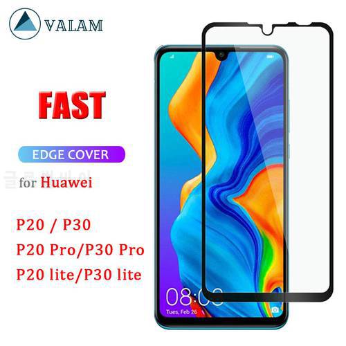 VALAM Tempered Glass For Huawei P30 P40 lite Screen Protector Full Cover Protective Glass For P30 P20 P40 lite P30 Pro Glass