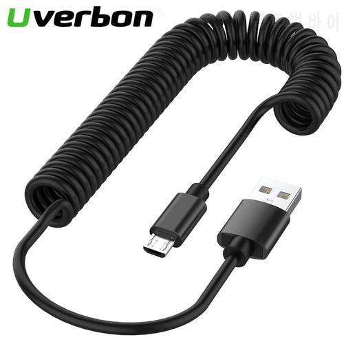 2.4A Spring USB Cable Fast Micro USB Charging Data Cable PU Phone Charger Cord Microusb Fast Charge Cabo For Samsung Xiaomi