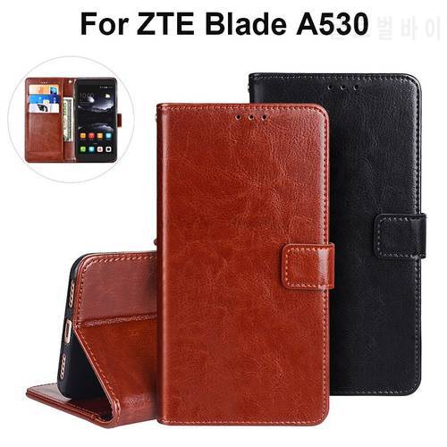 Premium case For ZTE Blade A530 cover Luxury Wallet Flip Leather pouch For ZTE A530 Blade A 530 case back skin Funda bag