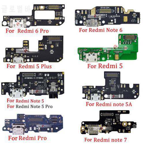 1pcs Charging Connector charging Port Dock Board With Mic Flex Cable For XiaoMi Redmi Note 7 6 5 Pro Plus 6A