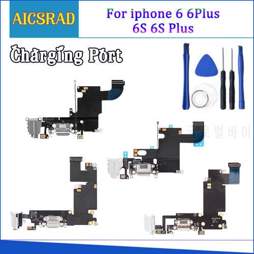 1pcs New Charger Charging Port USB Dock Connector replacement For iPhone 5 5S 6 6S 7 Plus Headphone Audio Jack Flex Cable