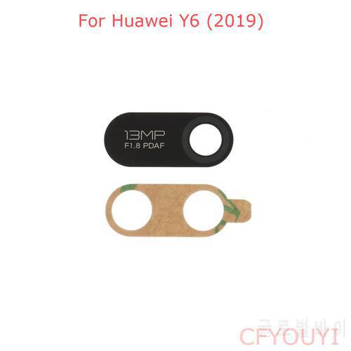 For Huawei Y6 2019 Back Rear Camera Glass lens with Adhesive Stickers Glue