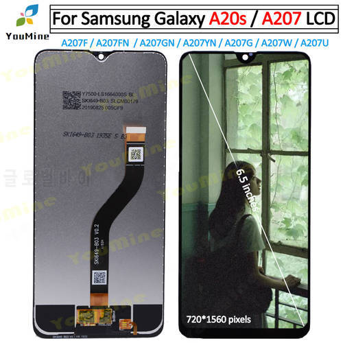 for Samsung Galaxy A20s A207 LCD Display Touch Screen Digitizer with frame Assembly Replacement Parts for Samsung A20s lcd