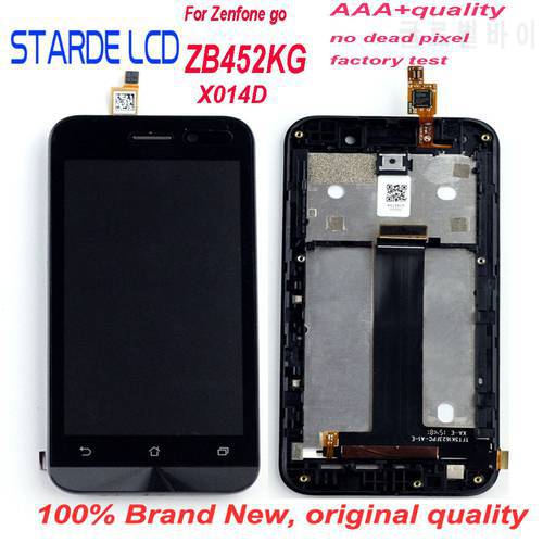 Starde Replacement 4.5&39&39 LCD for Asus ZenFone Go ZB452KG X014D LCD Display Touch Screen Digitizer Assembly with Frame