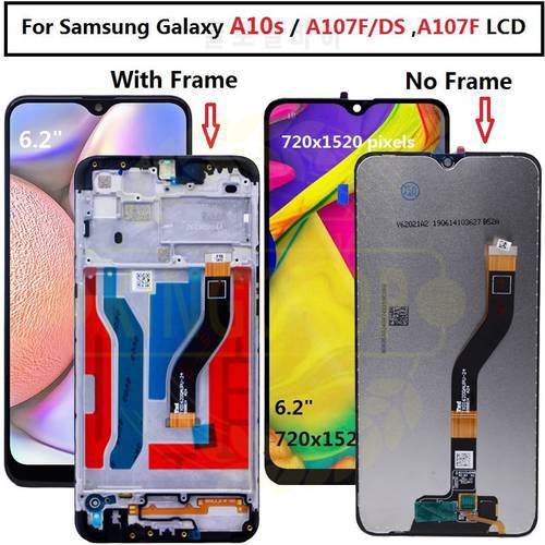 For Samsung galaxy A10s lcd Digitizer A107/DS A107F A107FD A107M Display with frame Touch Screen Digitizer For Samsung A10S lcd