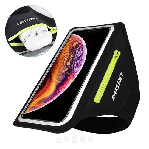 Running Sport Armbands Phone Case on Hand Holder Zipper Car key Pocket Earphone Bag For Airpods Pro iPhone Samsung Arm Band Bags