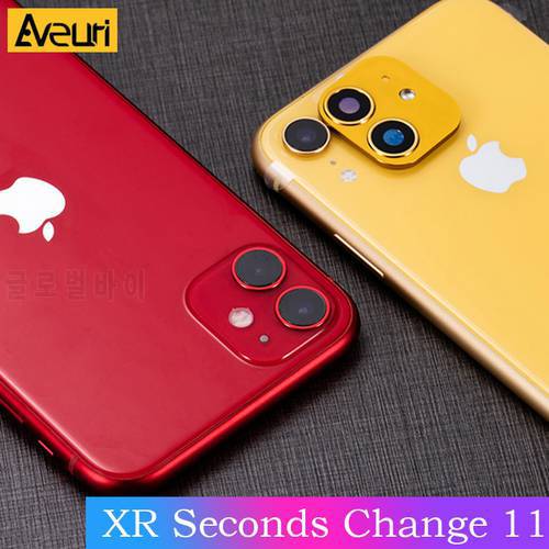 For iPhone X XS XR Seconds Change 11 Pro Lens Sticker to For iPhone 11 Pro MAX Luxury Alumium Protector Cover Camera Protective