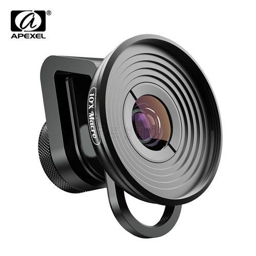 APEXEL HD 10X Macro Lens Optic Phone Mobile Lens Photography For iPhone XIAOMI HUAWEI Phones Most Smartphones Dropshipping