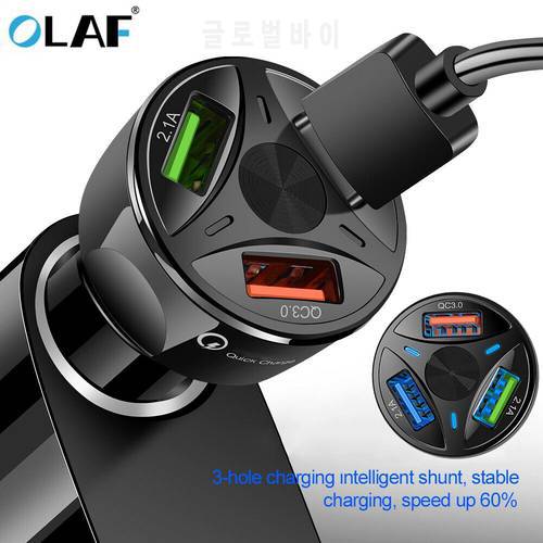 OLAF USB Car Charger Quick Charge 4.0 3.0 for iPhone Samsung Xiaomi Fast Charger QC 3.0 QC 4.0 Mobile Phone Car-Chargers