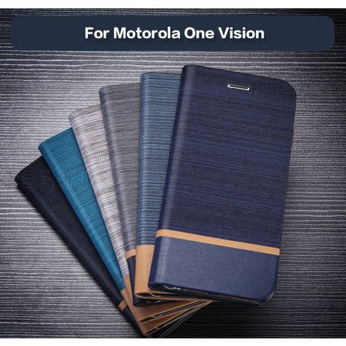 Pu Leather Case For Motorola One Vision Business Phone Case For Motorola Moto P40 Flip Book Case Soft Tpu Silicone Back Cover