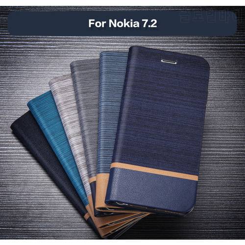 PU Leather Wallet Case For Nokia 7.2 Business Phone Case For Nokia 6.2 Book Case Soft Silicone Back Cover