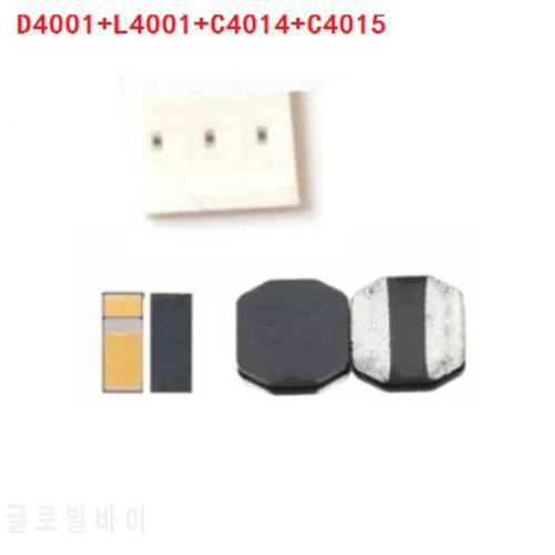 5sets/lot L4001 coil + diode D4001 + capacitance C4014 + C4015 LCD backlight Back light boostinductor For iPad 6 air 2