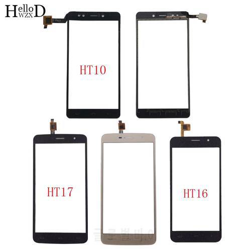 Touch Screen Digitizer Panel For Homtom HT10 HT16 HT17 TouchScreen Front Glass Touch Screen Sensor Lens 3M Glue Wipes