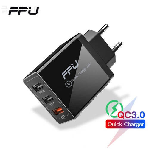 FPU 3 Port USB Charger 30W Quick Charge 3.0 2.0 Mobile Phone Charger for iPhone EU QC3.0 Fast Charger for Huawei Samsung S9+ S10