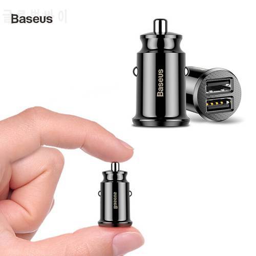 Baseus 3.1A Car Charger Mini Fast Charging In Car Dual USB Car Phone Charger Adapter in Car For Mobile Phone Tablet GPS Function