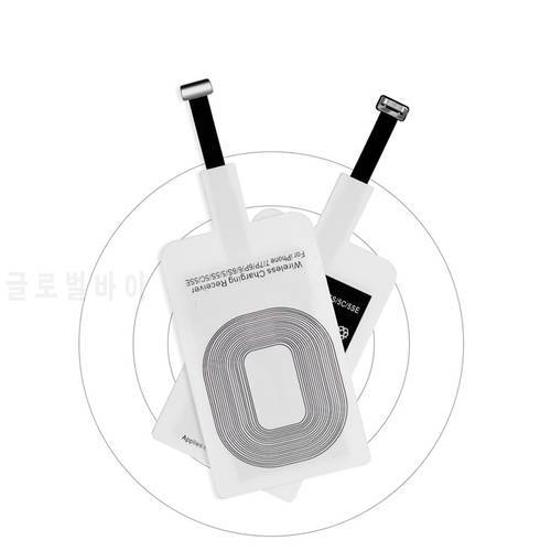 Wireless Charger Receiver Qi Induction Charging Adapter For iphone 7 6 6S 5 Samsung huawei Micro USB TypeC QI Pad dock Connector