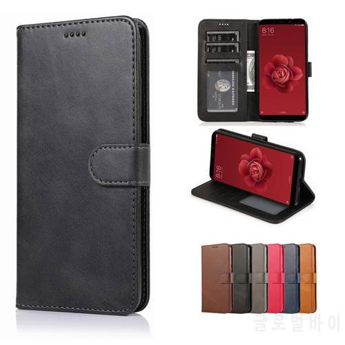 Stand Case For Xiaomi Mi A2 Lite Flip Cover Luxury Magnetic Wallet Plain Leather Phone Cases on Xiomi Mi A 2 MiA2 Mia2lite Coque