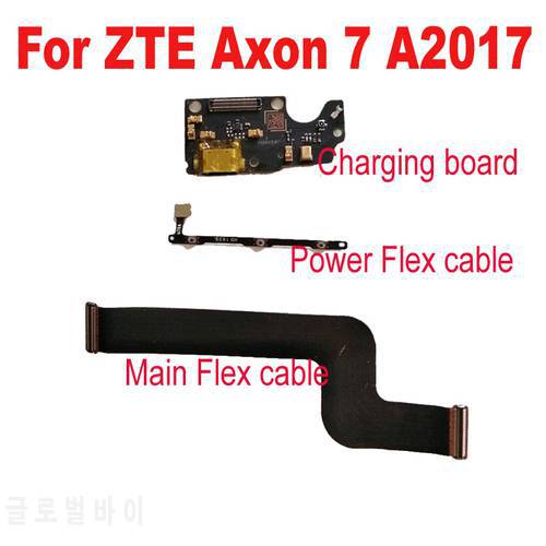 LTPro Top Quality Tested Working USB Charging board Main & Power Flex cable For ZTE Axon 7 A2017 Phone Replacement Parts