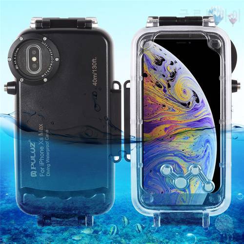 40m/130ft Waterproof Diving Housing Photo Video Taking Underwater Cover Case for iPhone 7/8/7 Plus/8 Plus/X/XS//XS Max/XR