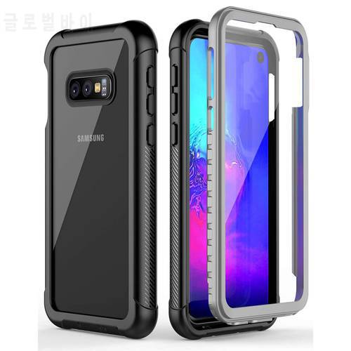 Full Body Protection Phone Case for Samsung Galaxy S8 S9 S10 S10e S10 Plus Note 9 Clear Shockproof Cover with Screen Protector