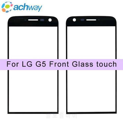 Black New Outer Screen For LG G5 H850 Front LCD Screen Panel Outer Glass Lens For LG G5 Touch Screen Replacement RS988 H820 H830