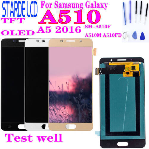 For SAMSUNG Galaxy A5 2016 A510 SM-A510FD A510F A510M LCD Display and Touch Screen Digitizer Assembly Replacement Parts