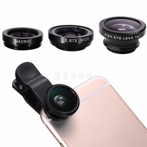 3 In 1 Fish Eye Lens Camera Kits Universal Wide Angle Macro Fisheye For iPhone 11 Pro XS MAX XR X 8 7 6s Plus Ojo De Pez Movil