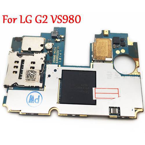 Original Full Work Unlock Motherboard Main For LG G2 VS980 Logic Circuit Electronic Panel Tested Global Firmware