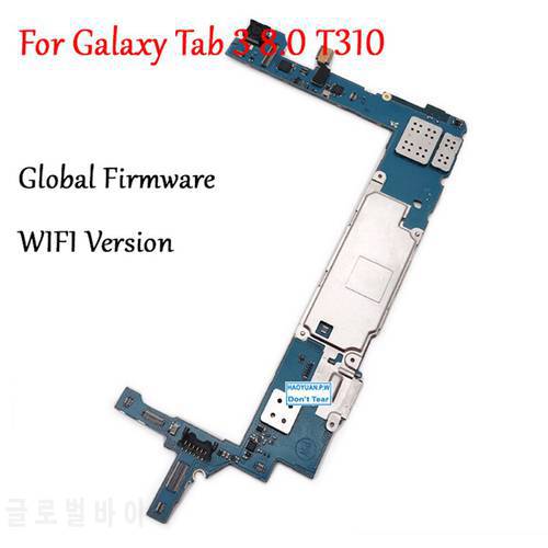 Tested Full Work Unlock Motherboard For Samsung Galaxy Tab 3 8.0 T310 SM-T310 Logic Circuit Electronic Panel From Original Phone