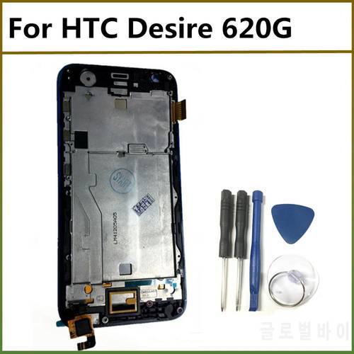 For HTC Desire 620G LCD Display Assembled With Touch Screen and Frame For HTC Desire 620G 620 620U 620T Display LCD Assembly