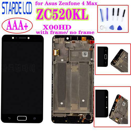 Starde 5.2&39&39 Screen for Asus Zenfone 4 Max ZC520KL X00HD LCD Display Touch Screen Digitizer Glass Assembly with Frame and Tools