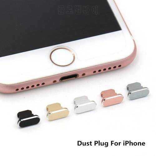 Metal Jack Anti Dust Plug For iPhone For iPhone 11 7 8 X XR 6S Plus Cap Cover Stopper Plug For iPhone Accessories Celular Gadget